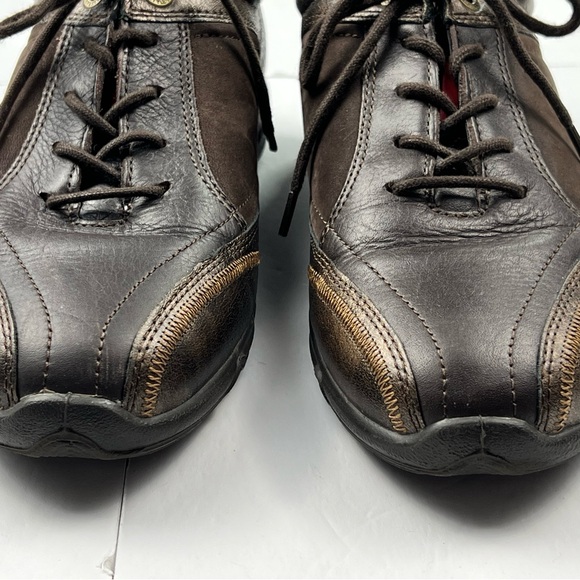 Ecco Cloud Leather Comfort Walking Shoe Women’s Euro 37 US 7/7.5 Brown Metallic - Picture 8 of 12